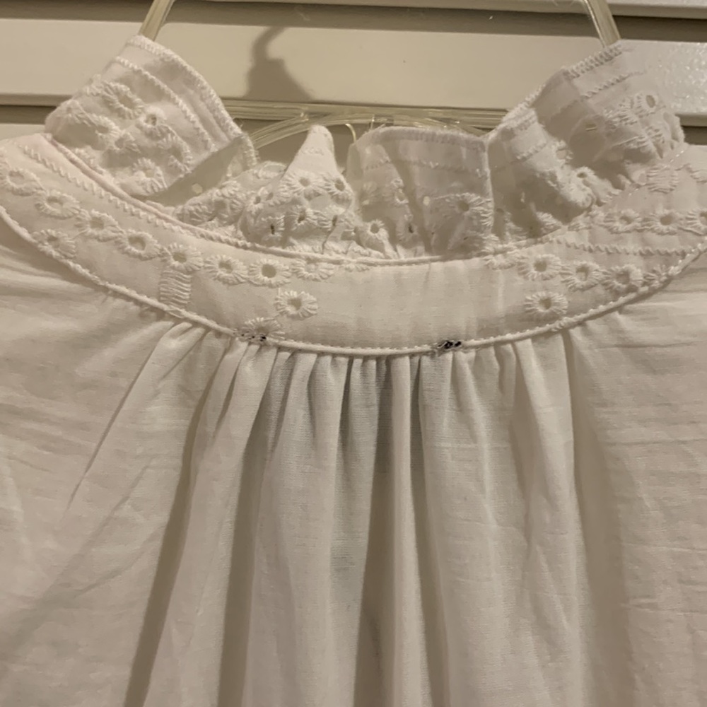 Tuckernuck White Eyelet Crawford Flutter Sleeve Mini Dress NWT Size Small - Picture 7 of 11
